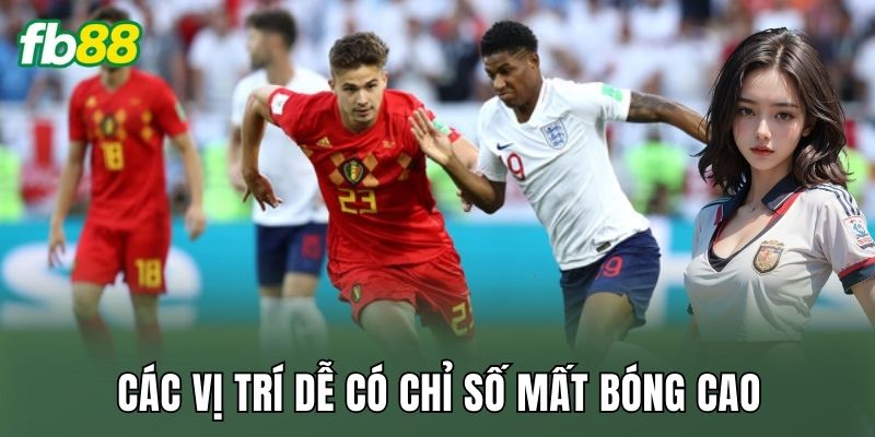 Các vị trí dễ có chỉ số mất bóng cao